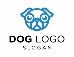 Logo about Dog created using the CorelDraw application. on a white background.