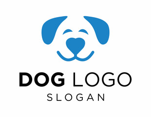 Logo about Dog created using the CorelDraw application. on a white background.