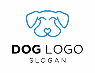 Logo about Dog created using the CorelDraw application. on a white background.