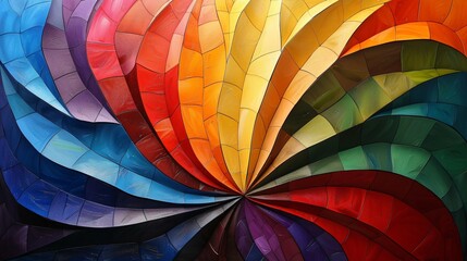 Fototapeta premium Abstract Swirling Rainbow Color Pattern