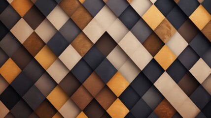 Geometric Abstract Background with Multicolored Diamond Pattern in Warm Tones