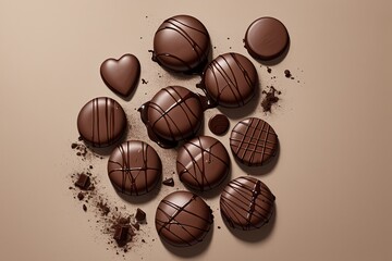 Fototapeta premium Assorted Chocolate Pieces