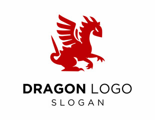 Logo about Dragon created using the CorelDraw application. on a white background.