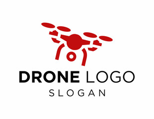 Logo about Drone created using the CorelDraw application. on a white background.