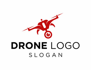 Logo about Drone created using the CorelDraw application. on a white background.