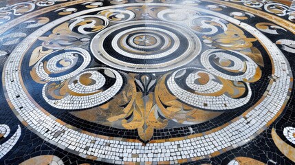 Obraz premium Venetian Floor Mosaic with Copy Space
