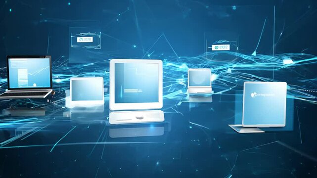 Big data connection technology, can be used for display or montage your products, technology, businessman, digital, business, innovative, computer, tech, networking