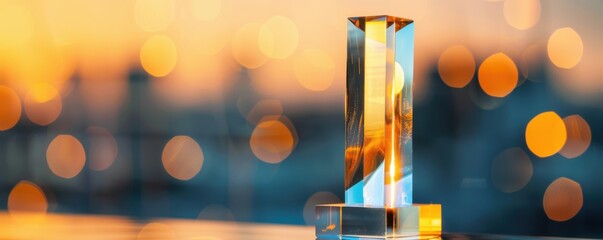 Modern Transparent Acrylic Trophy with Innovative Design and Creative Elements