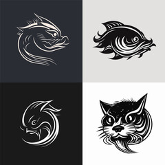 Fish logo design vector illustration