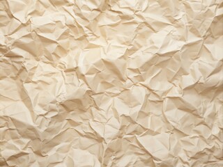 Obraz premium Soft light beige abstract modern background featuring crumpled paper texture, ideal for banner concept or wallpaper, adding subtle sophistication to any design element.