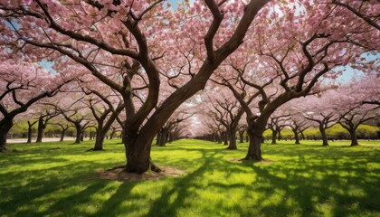 Obraz premium Pink Blossoms Tunnel