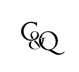 Initial Letter Logo. Ampersand Symbol. Logotype design. Simple Luxury Black Flat Vector CQ