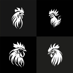Rooster logo design vector illustration
