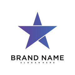 Abstract creative star logo design. Premium Vector