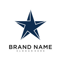 Abstract creative star logo design. Premium Vector