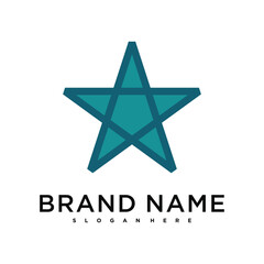 Abstract creative star logo design. Premium Vector