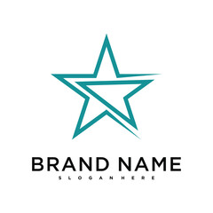 Abstract creative star logo design. Premium Vector