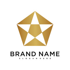 Abstract creative star logo design. Premium Vector