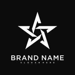 Obraz premium Abstract creative star logo design. Premium Vector