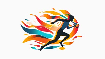 Obraz premium Create a vibrant vector logo for the Thai postal service's internal sports event. 