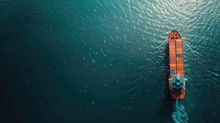 container ship in import export and business logistic.By crane ,Trade Port , Shipping.cargo to harbor.Aerial view.Water transport.International.Shell Marine.Top view.	