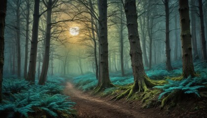Obraz premium Mystical Forest Path.