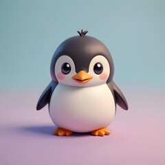 Obraz premium Cute Cartoon Penguin