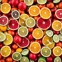 New style of fruits photography with the sets of fruits