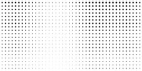 Dotted gradient halftone background. Horizontal seamless dotted pattern in pop art style. Abstract modern stylish texture. Fade gradient black and white half tone background. Vector illustration.