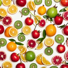 New style of fruits photography with the sets of fruits