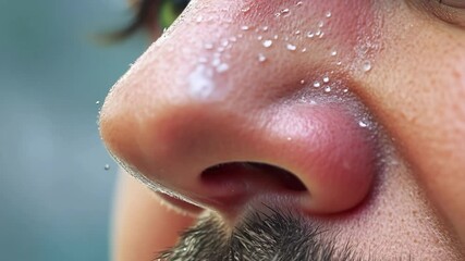 A gasp of surprise as the snowflakes unexpectedly land on their nose tickling them.