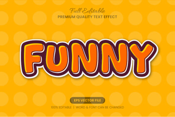 Obraz premium Funny Cartoon Editable Text Effect, Font Graphic Style