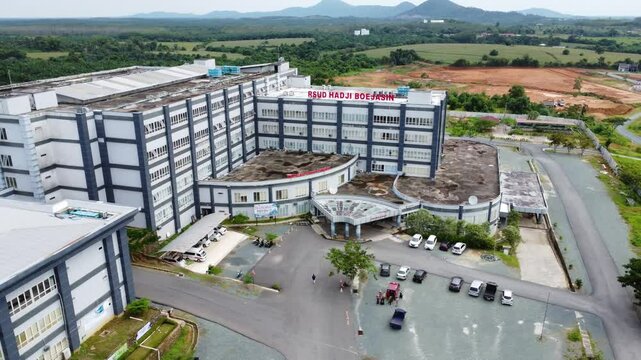 View of the magnificent building of the Pelaihari Boejasin regional general hospital