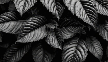 Dark Green Leaves Texture.