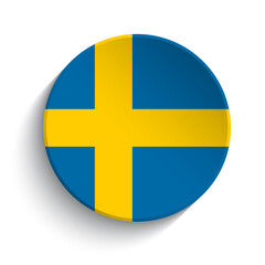 Sweden flag button