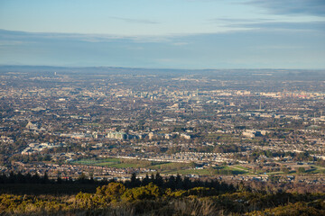 Dublin, Ireland - city and nature views from the top of a hill