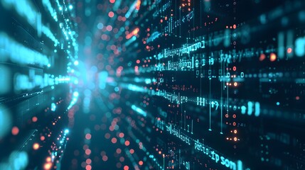 Obraz premium Big Data concept. Digital neural network.Business woman hand touching Introduction of artificial intelligence. Cyberspace of future.Science and innovation of technology.