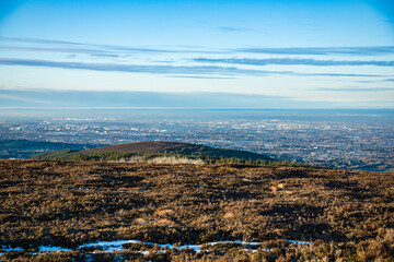 Dublin, Ireland - city and nature views from the top of a hill