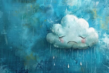 Personifies nature's ability to express emotions, creating a whimsical and relatable scene.