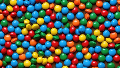 Colorful Chocolate Candy Background.