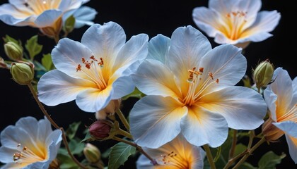 Obraz premium Delicate Blue and Yellow Flowers.