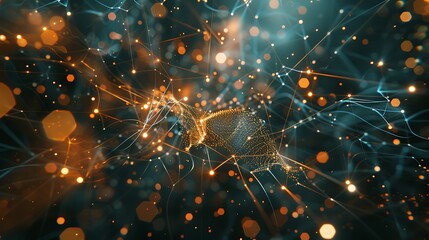 An HD visualization of machine learning in action, with data points scattered across a graph, dynamically shifting and clustering as algorithms analyze and learn patterns, 