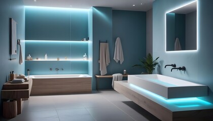 Photo interior modern design room 3d illustration