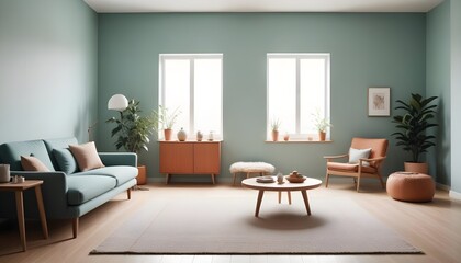 Fototapeta premium Photo interior modern design room 3d illustration