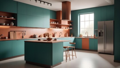 Photo interior modern design room 3d illustration