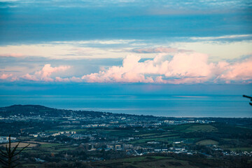 Dublin, Ireland - city and nature views from the top of a hill