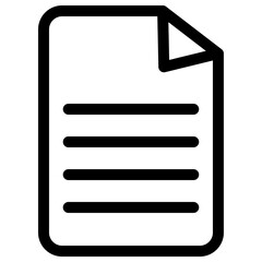 Document with written text icon symbol