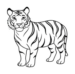 tiger-line-art-image-vector 001