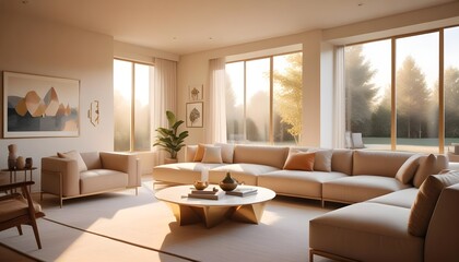 Fototapeta premium Photo interior modern design room 3d illustration