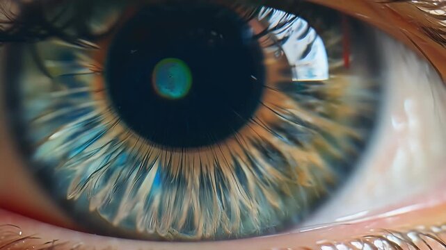 Wide dilated eyes with a faint shimmer of tears reflecting the surge of emotions coursing through the body.